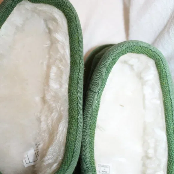 NIB‎ UGG MEN'S CANVAS TASMAN SLIP ON SLIPPERS GREEN - Picture 4 of 7
